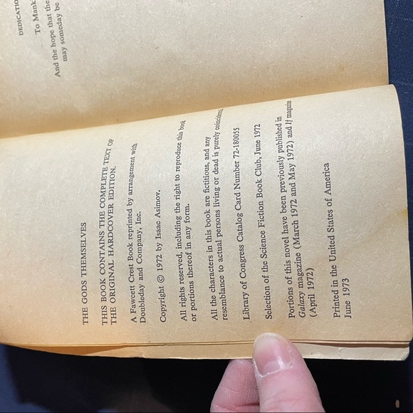 VTG 1973 Isaac Asimov ‘The Gods Themselves’ mass market paperback Sci-Fi novel - Picture 4 of 4